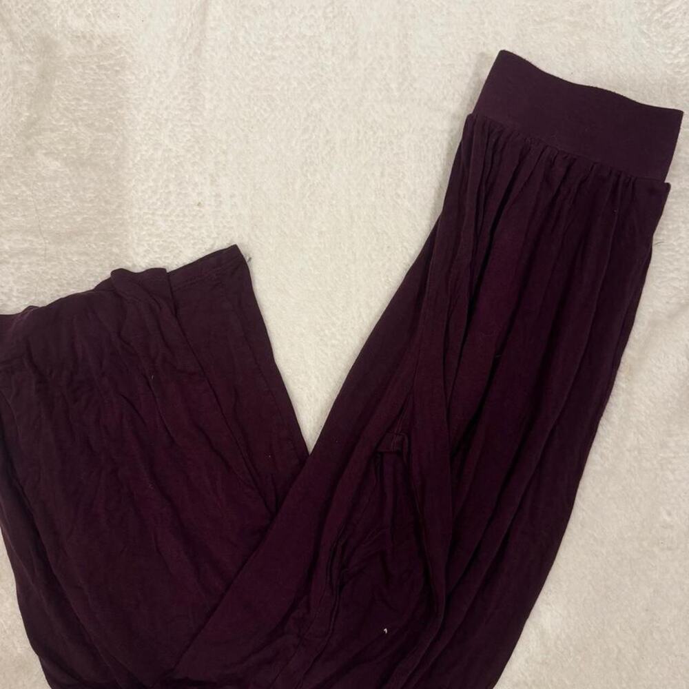 Burgundy wide leg pants widelegs